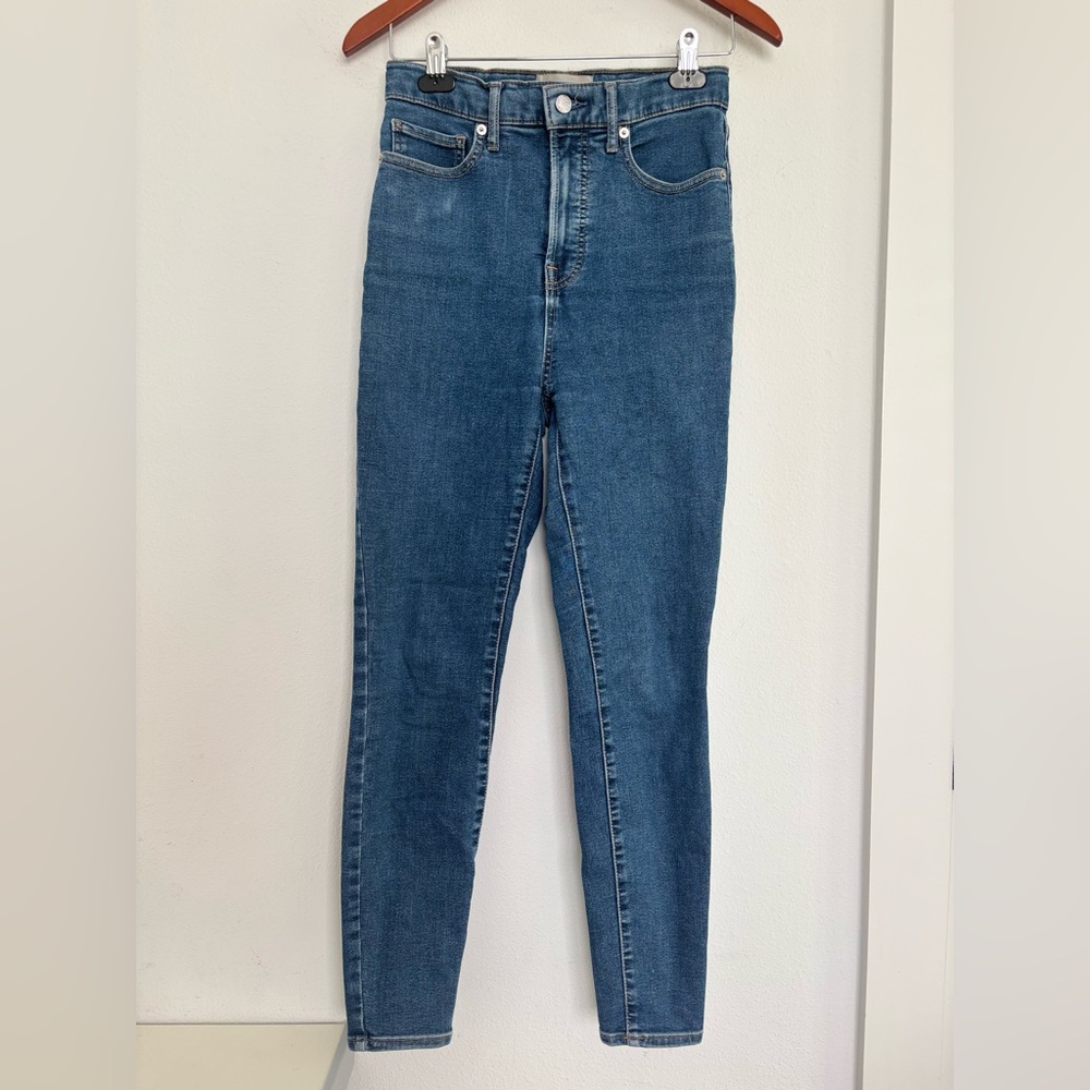 EVERLANE DARK WASH THE WAY HIGH CLASSIC SKINNY JEANS SZ 28